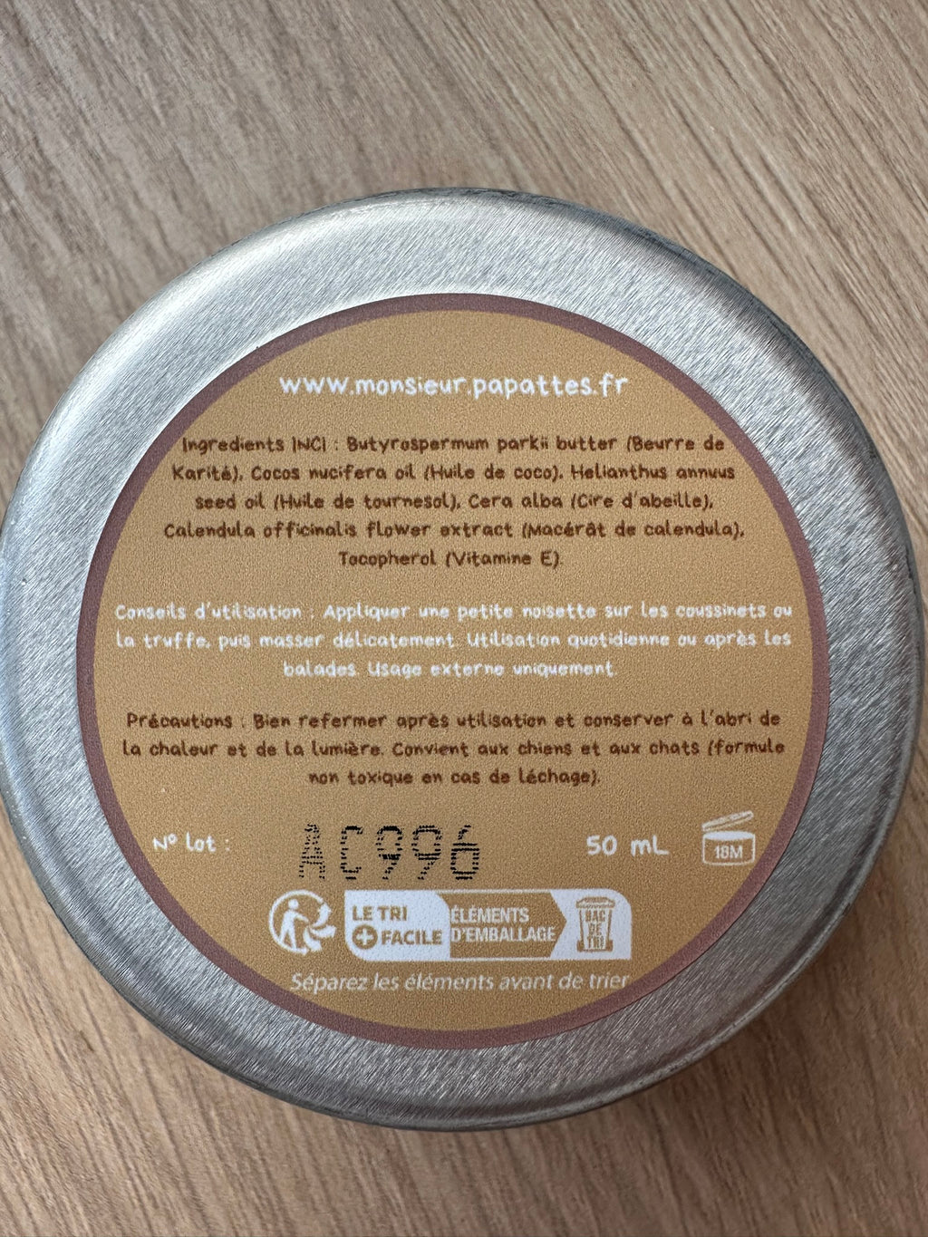 Baume truffes et coussinets