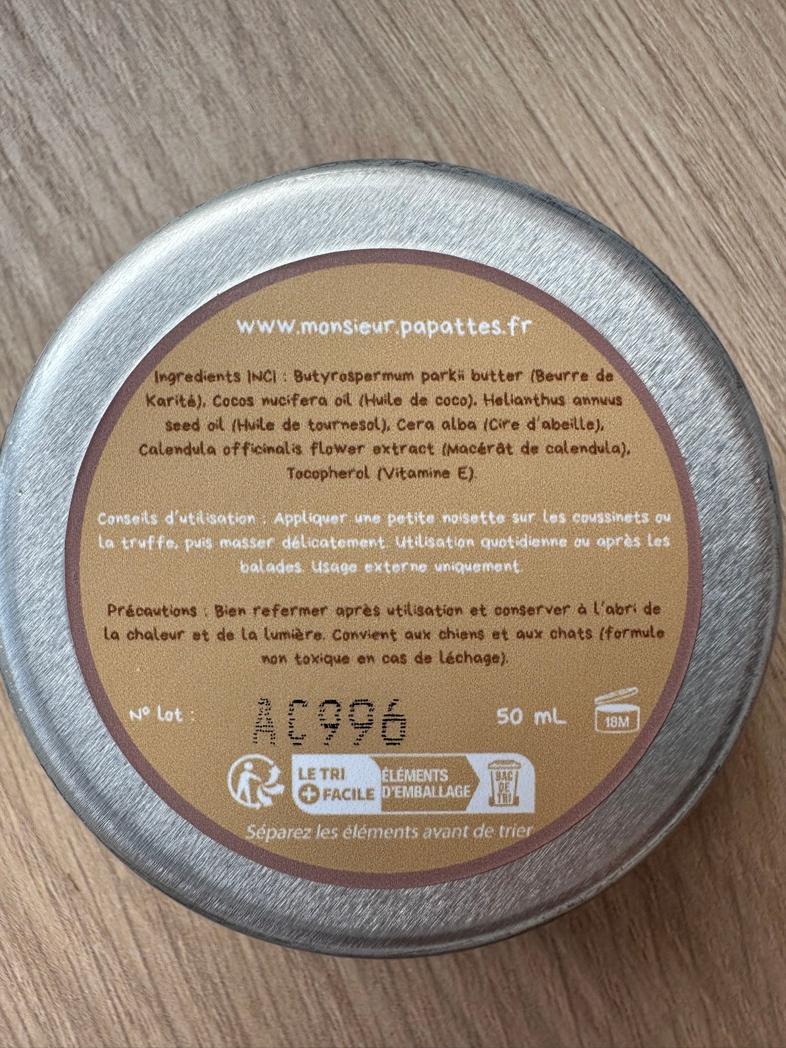 Baume truffes et coussinets